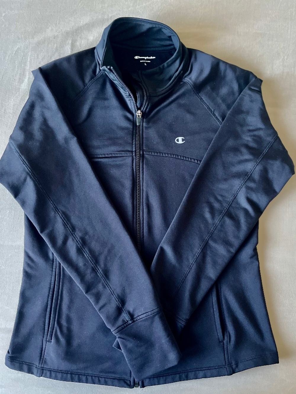 Champion Elite Women’s Black Full-Zip Fleece-Lined Track Running Jacket Size L